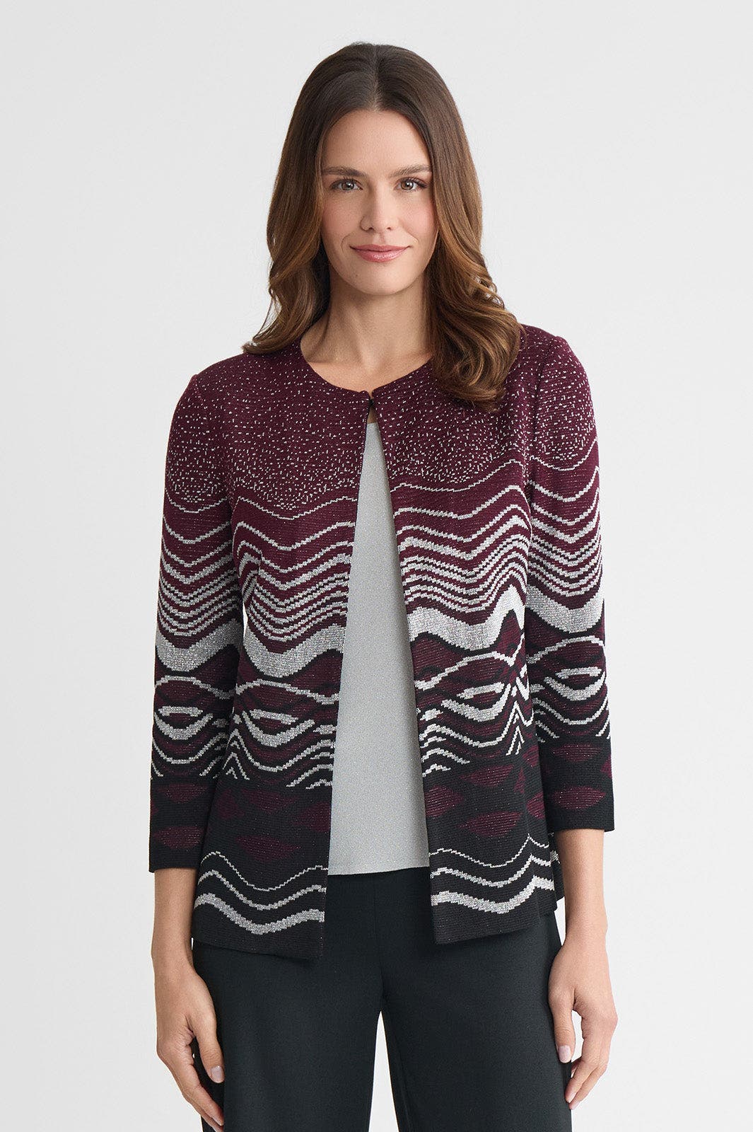 Heritage Lurex Landscape Jacquard Knit Jacket