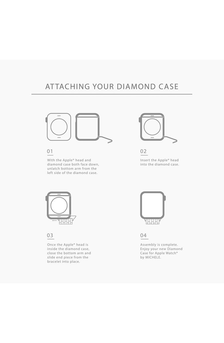 MICHELE 41mm Apple Watch<sup>®</sup> Case Attachment, Alternate, color, Stainless Steel