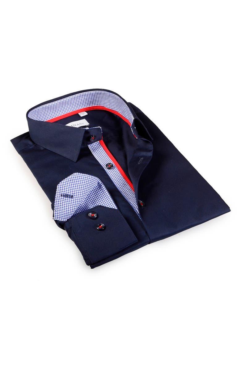 LEVINAS Contemporary Fit Solid Dress Shirt, Main, color,