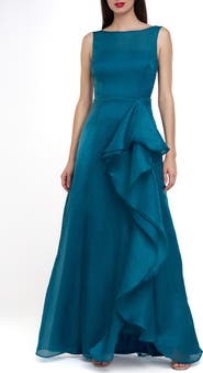 JS Collections Nikita Cascade Ruffle Organza Gown
