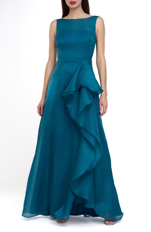 JS COLLECTIONS JS COLLECTIONS NIKITA CASCADE RUFFLE ORGANZA GOWN