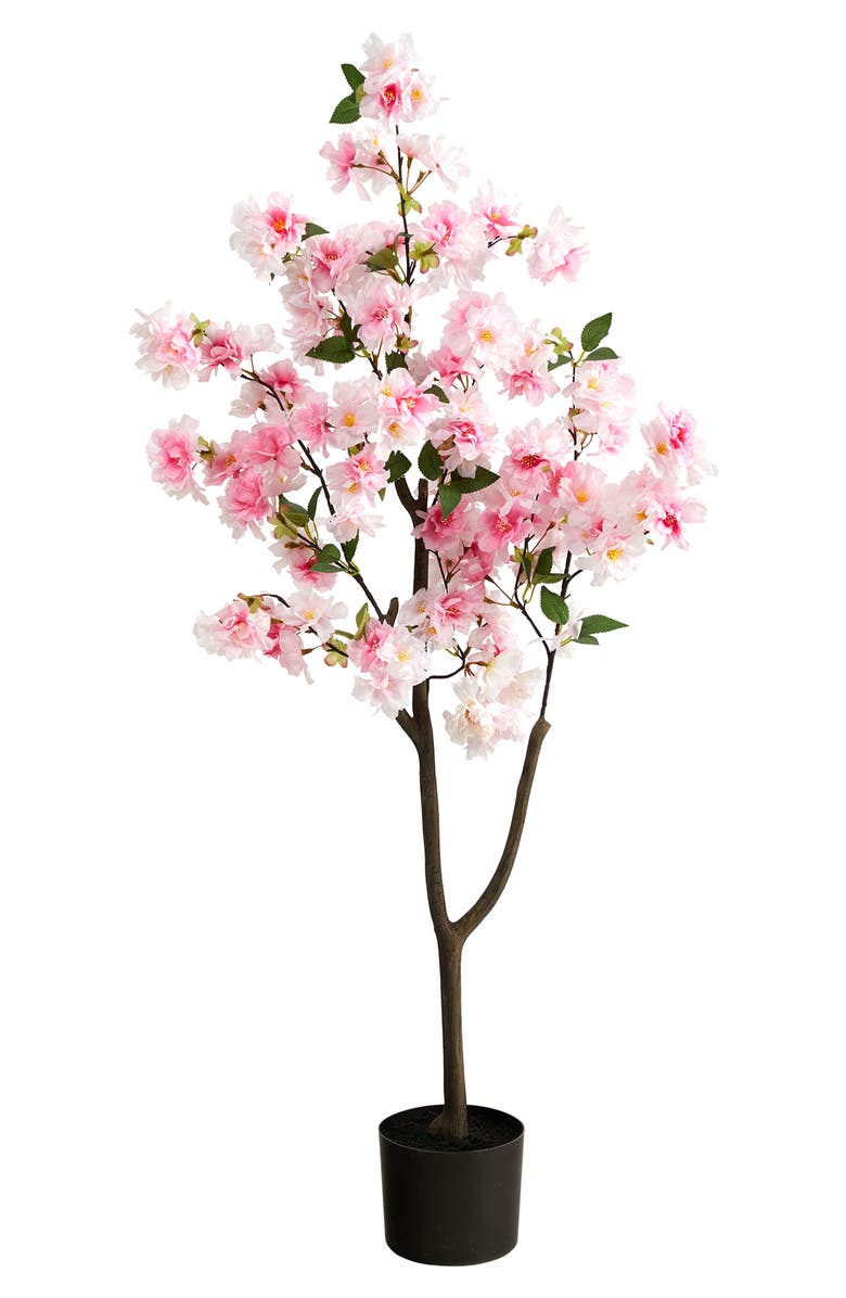NEARLY NATURAL 4 ft. Cherry Blossom Artificial Tree, Main, color,