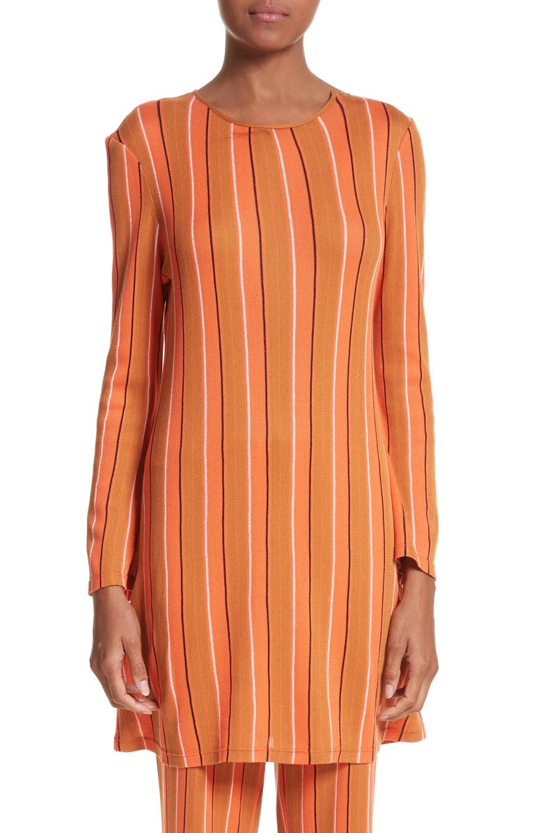 Simon Miller Capo Metallic Stripe Knit Tunic Dress, Main, color, 