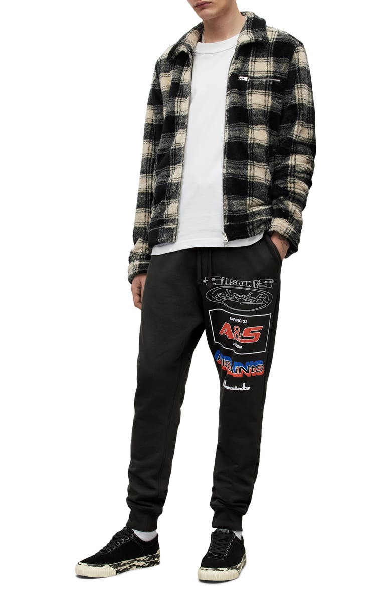 AllSaints Teamster Organic Cotton Graphic Joggers, Alternate, color, 