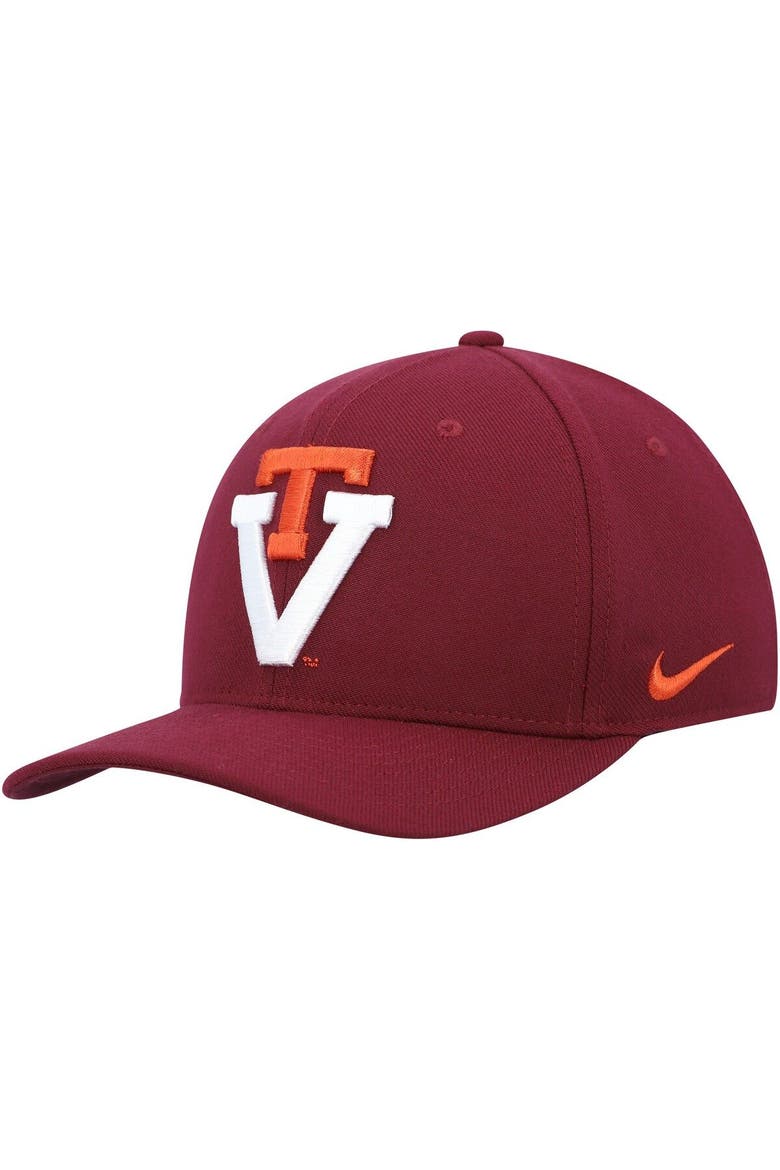Men's Nike Maroon Virginia Tech Hokies Classic99 Swoosh Performance Flex Hat, Main, color, Maroon