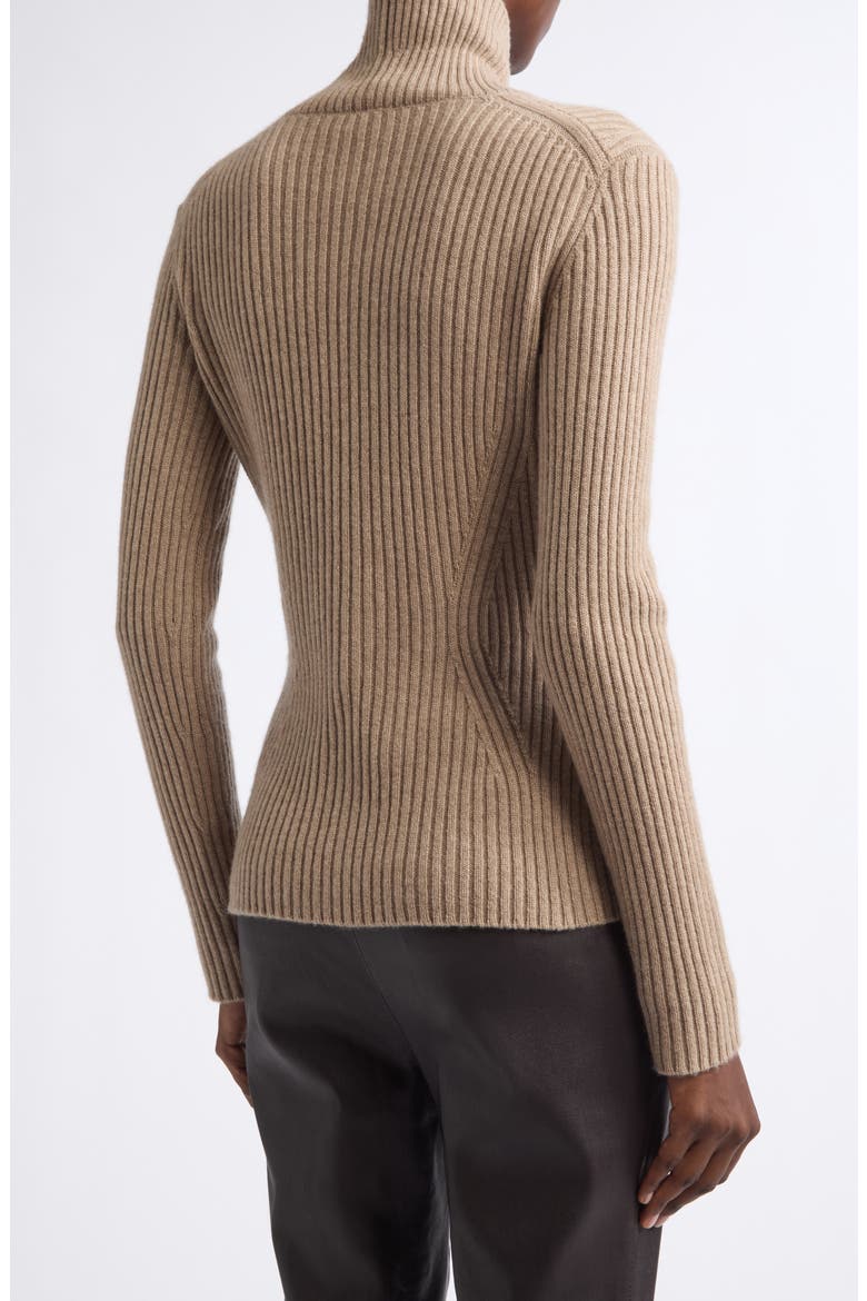 Cashmere Turtleneck Sweater, Alternate, color, HICKORY MELANGE