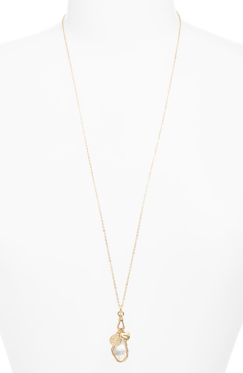 Nordstrom Collected Mother-of-Pearl Charm Necklace, Alternate, color,