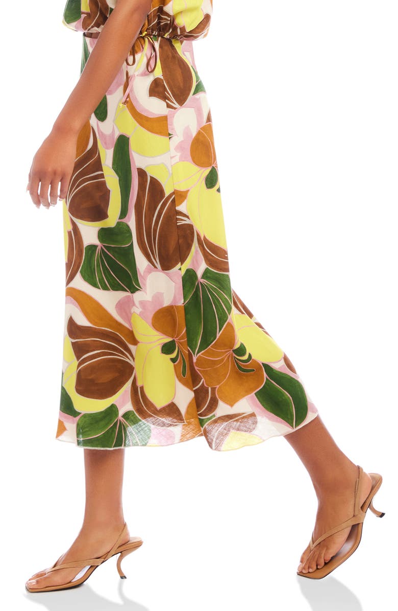 FIFTEEN TWENTY Mia Bias Cut Midi Skirt, Alternate, color, Print