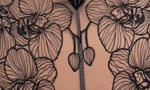 Roma Confidential Orchid Blossom Embroidered Teddy In Animal Print