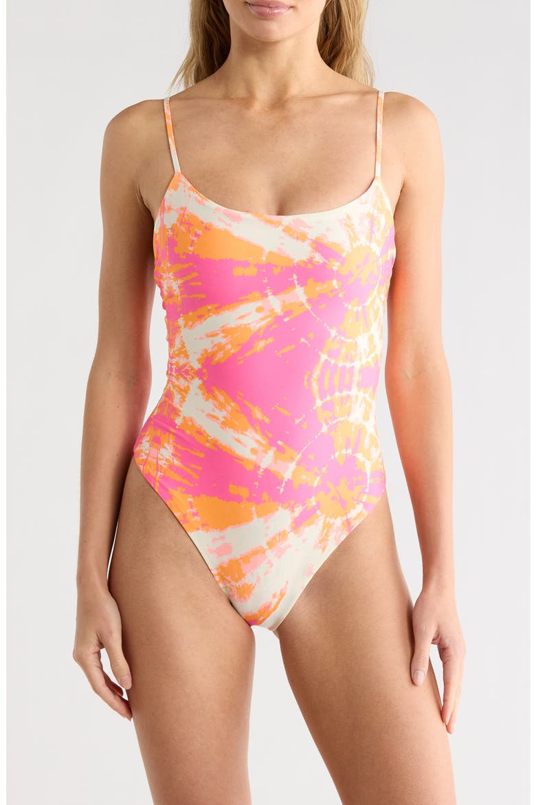 Luster One-Piece Swimsuit, Main, color, PINK