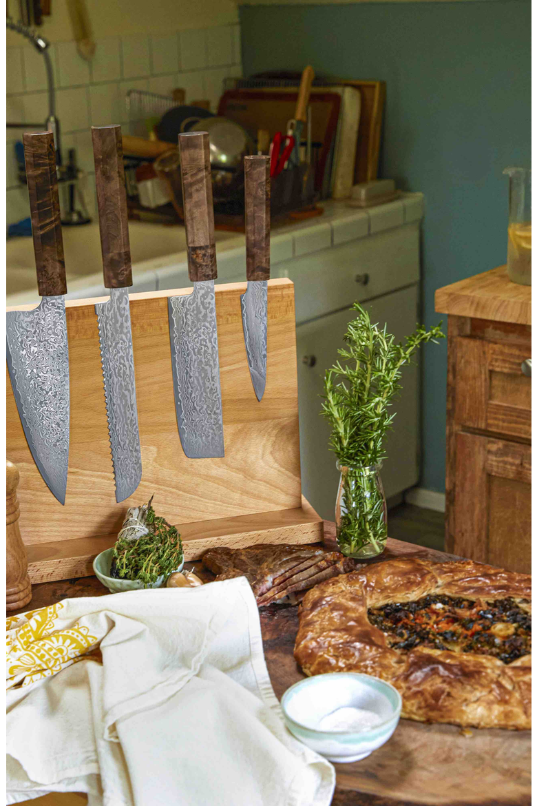 European Beech Wood Magnetic Knife Block, Alternate, color, European Beech