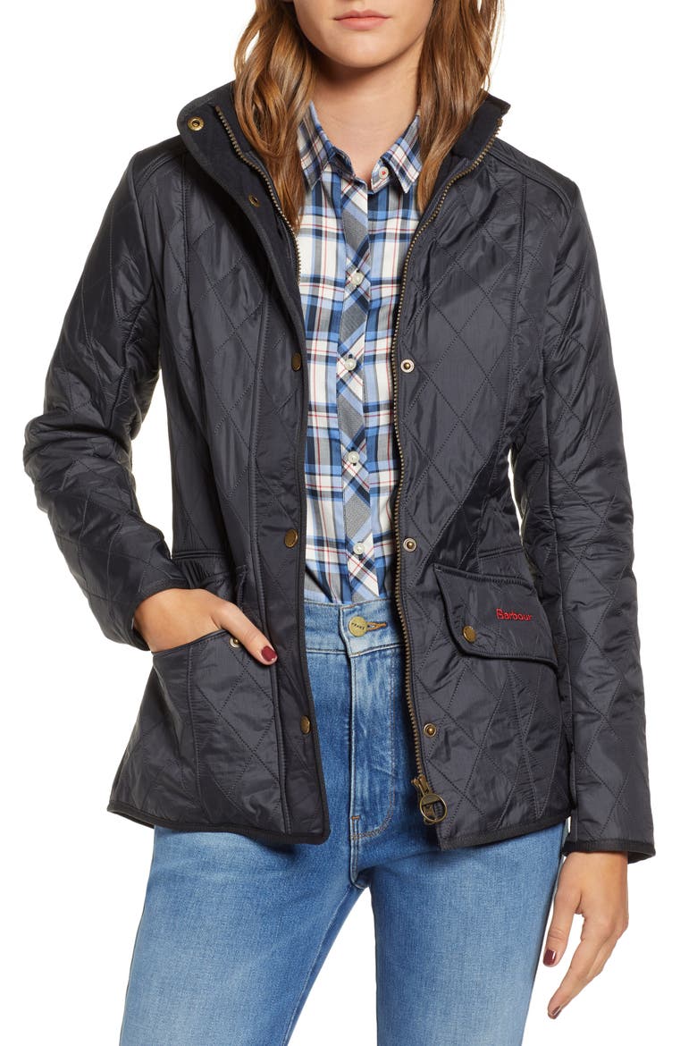 Cavalry Fleece Lined Quilted Jacket, Main, color, NAVY