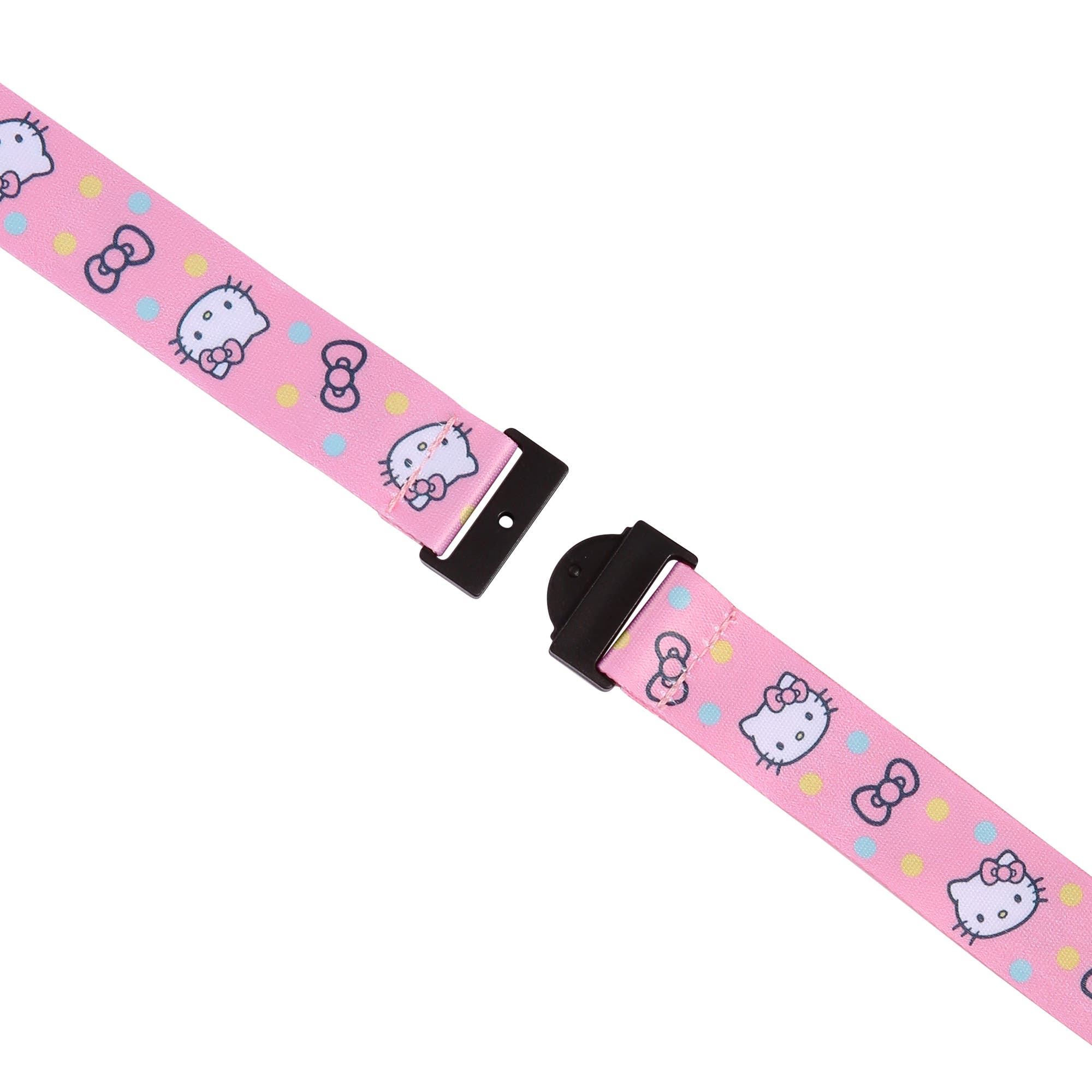 Hello Kitty Coin Purse ID Holder Travel Lanyard, Alternate, color, White, Pink