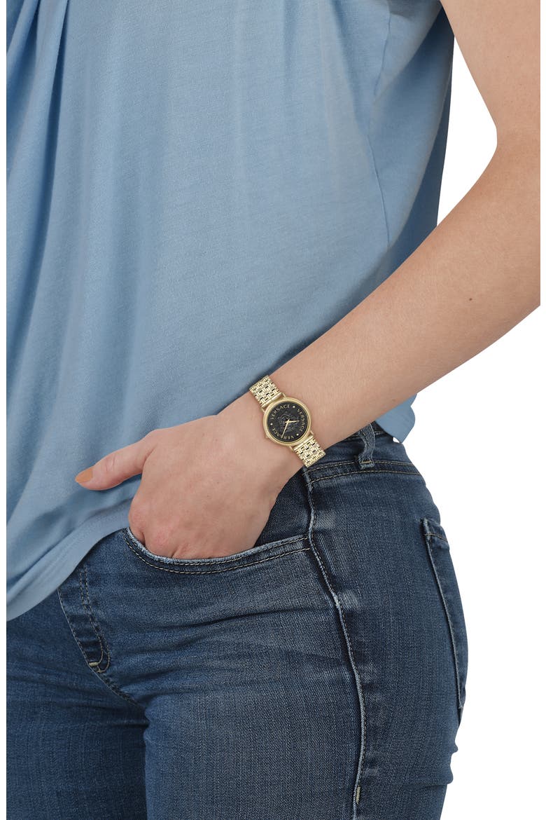 V-Dollar Bracelet Watch, 37mm, Alternate, color, IP YELLOW GOLD