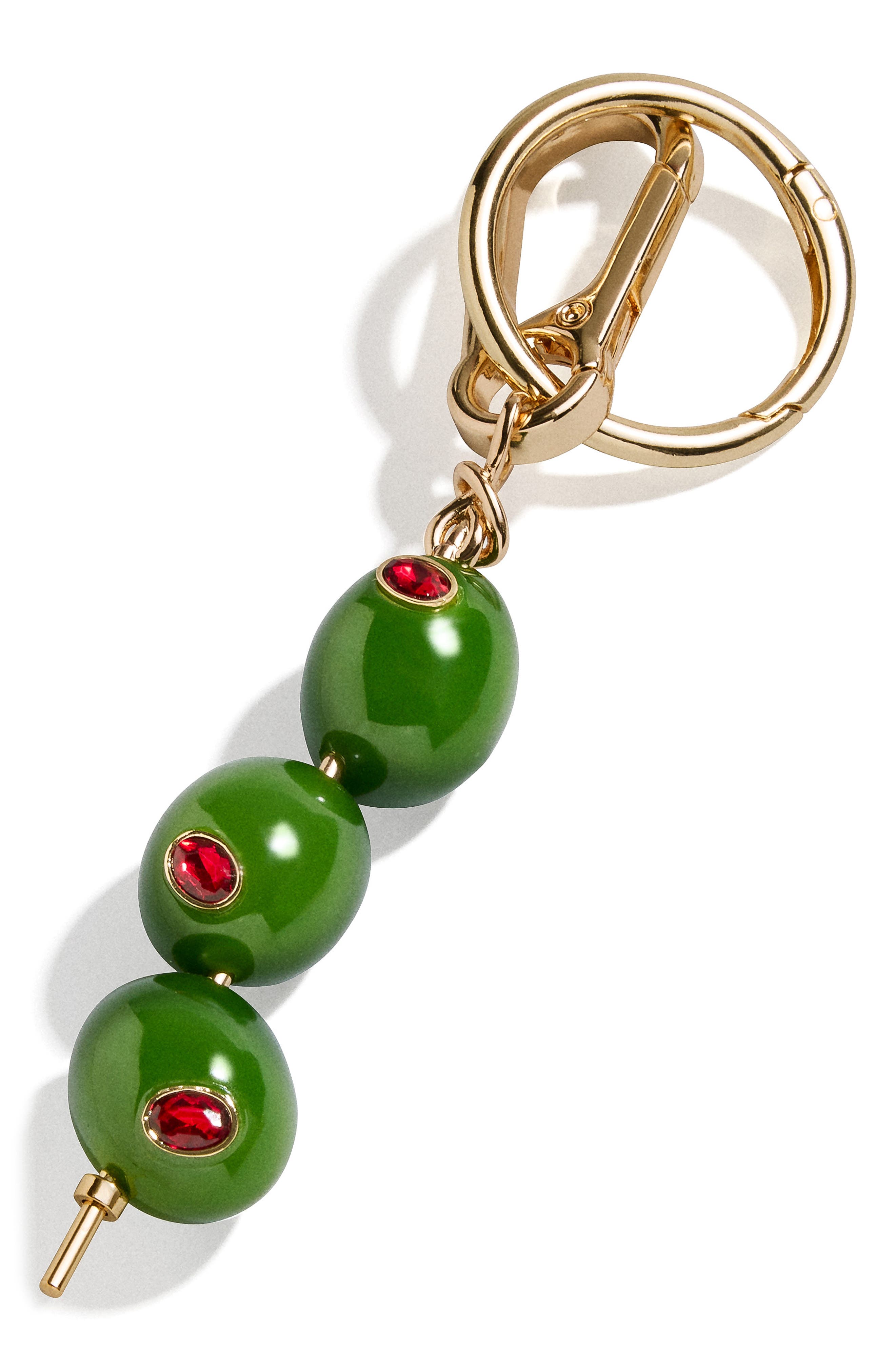 BaubleBar Briny Baby Olive Bag Charm, Main, color, 