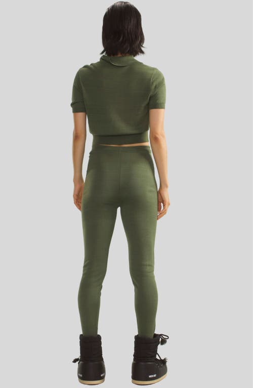 Shop Cynthia Rowley Knit Polo In Dark Green