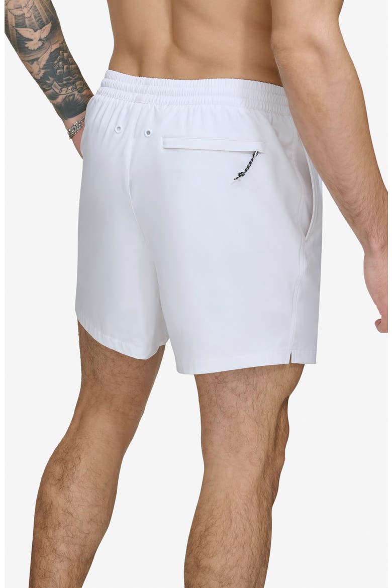 Modern Paisley Swim Trunks, Alternate, color, WHITE