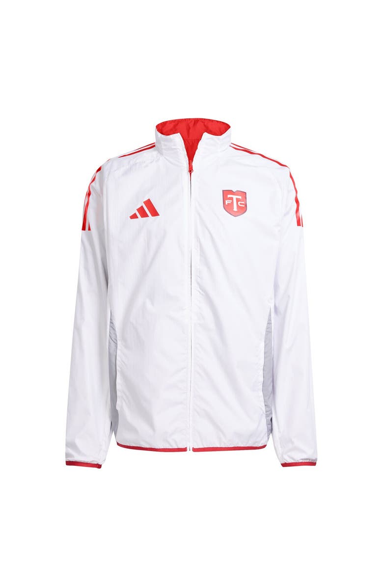 adidas Men's adidas Red/White Toronto FC 2025 Anthem Reversible Full-Zip Jacket, Alternate, color, Red