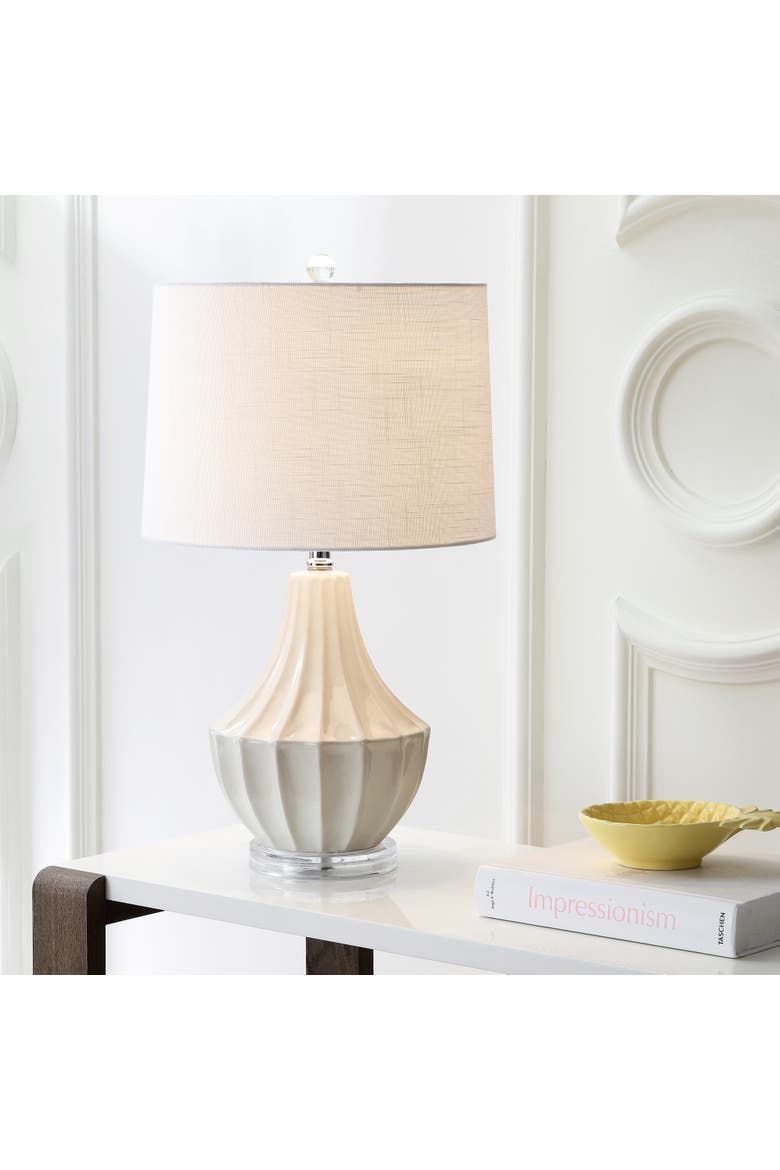 Tate Ceramic LED Table Lamp, Alternate, color, Cream