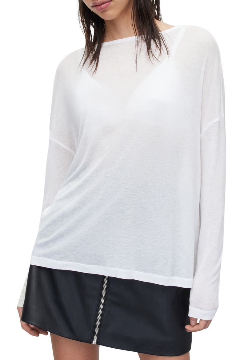 Francesco Rita Long Sleeve Jersey Top, Main, color, OPTIC WHITE