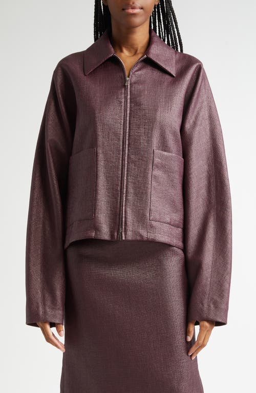 Ferragamo Patch Pocket Jacket In Oxblood