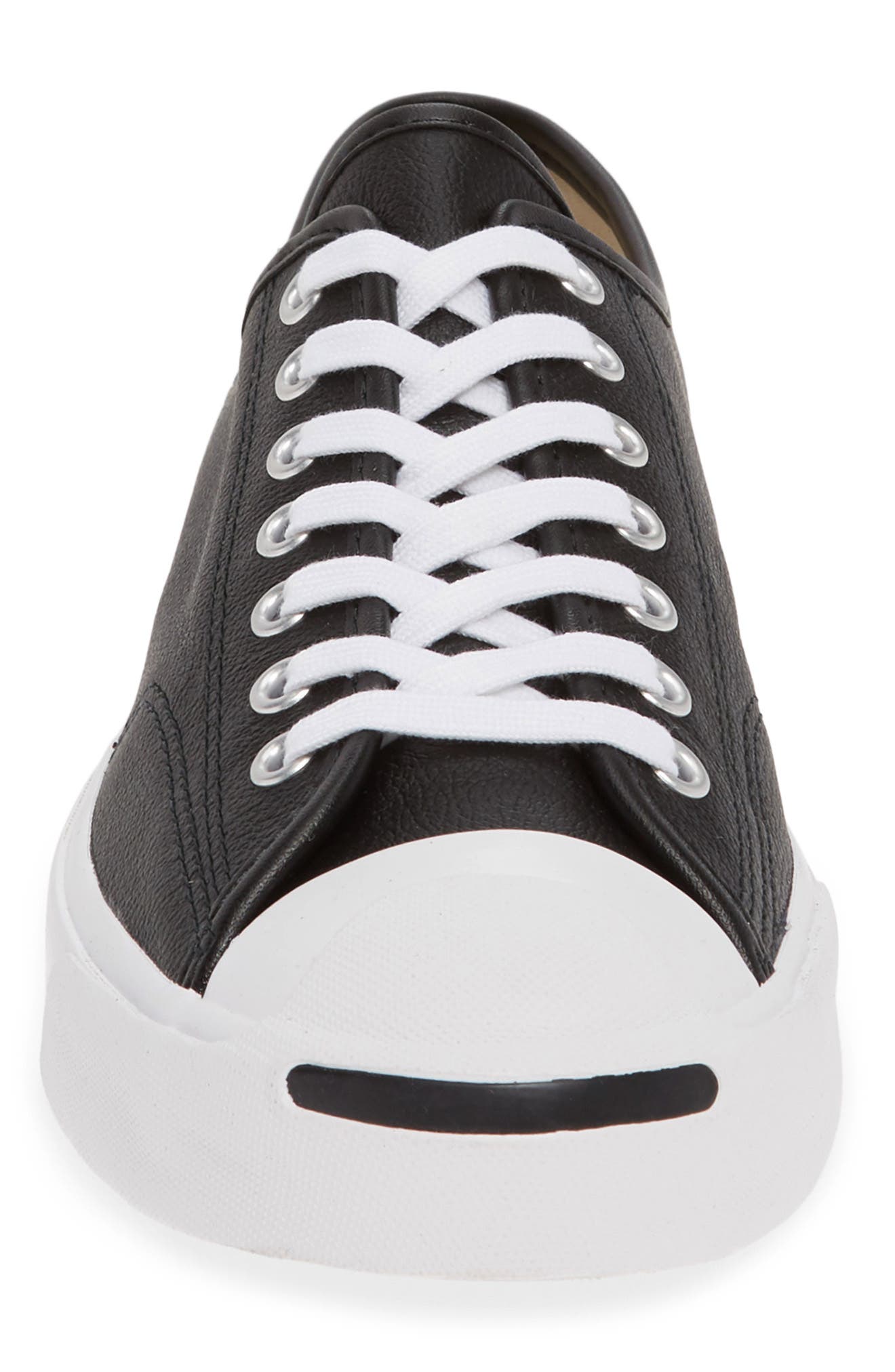Converse Jack Purcell Low Top Leather Sneaker, Alternate, color, 