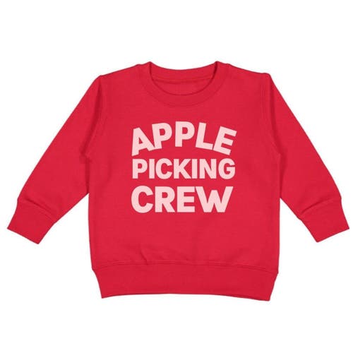 Sweet Wink Apple Picking Crew Sweatshirt in Red  product