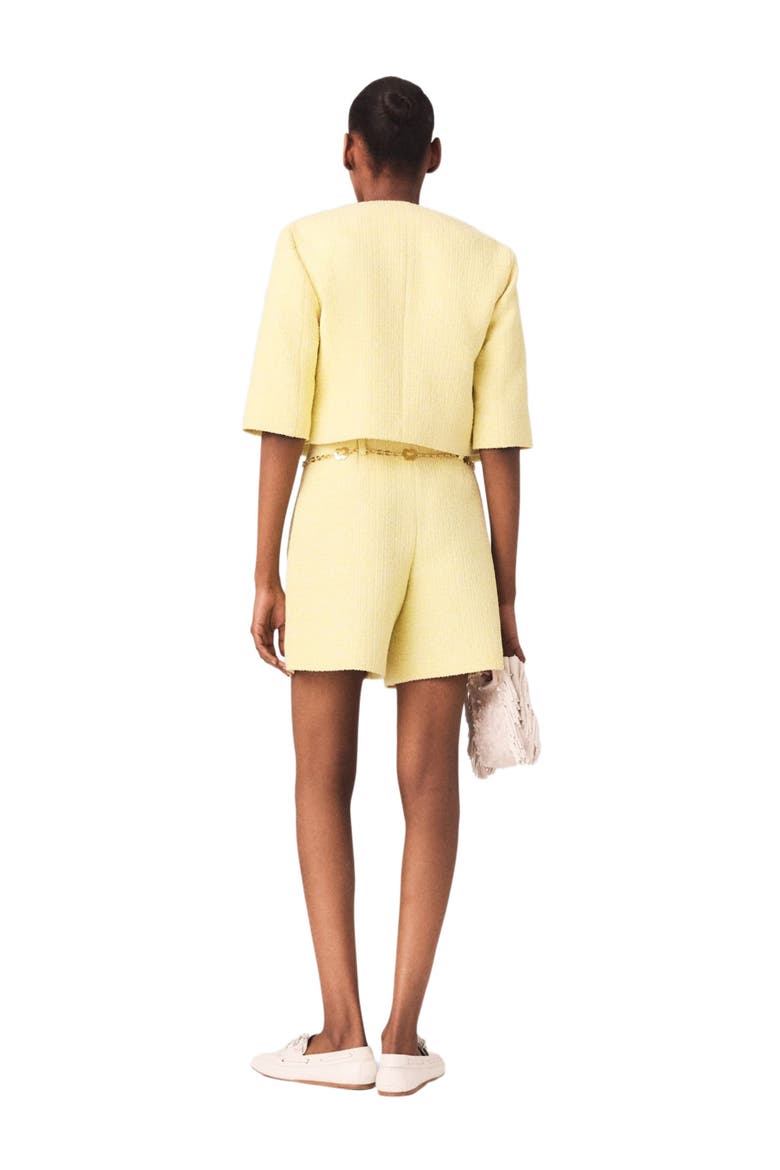 Tweed shorts, Alternate, color, Pale yellow