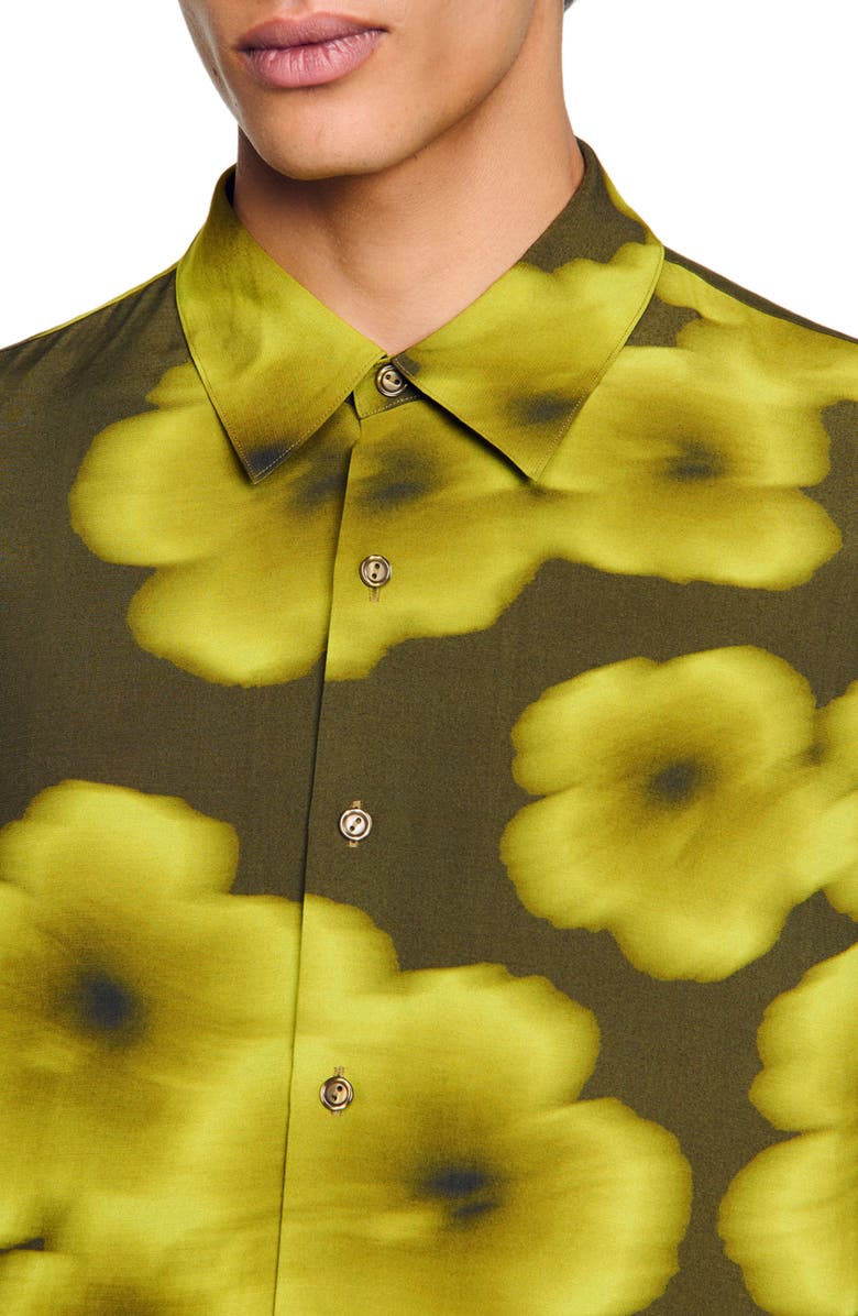 SANDRO Loose-fit floral shirt, Alternate, color, 