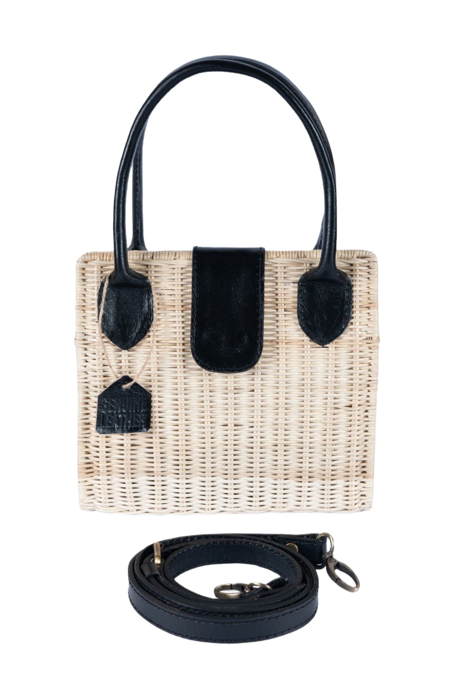 Jelavu Piper Structured Rattan Handbag, Alternate, color, Black
