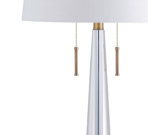 Jonathan Y Zoe 29.5" 2-light Crystal Led Table Lamp, Clear/brass Gold In Clear/brass Gold