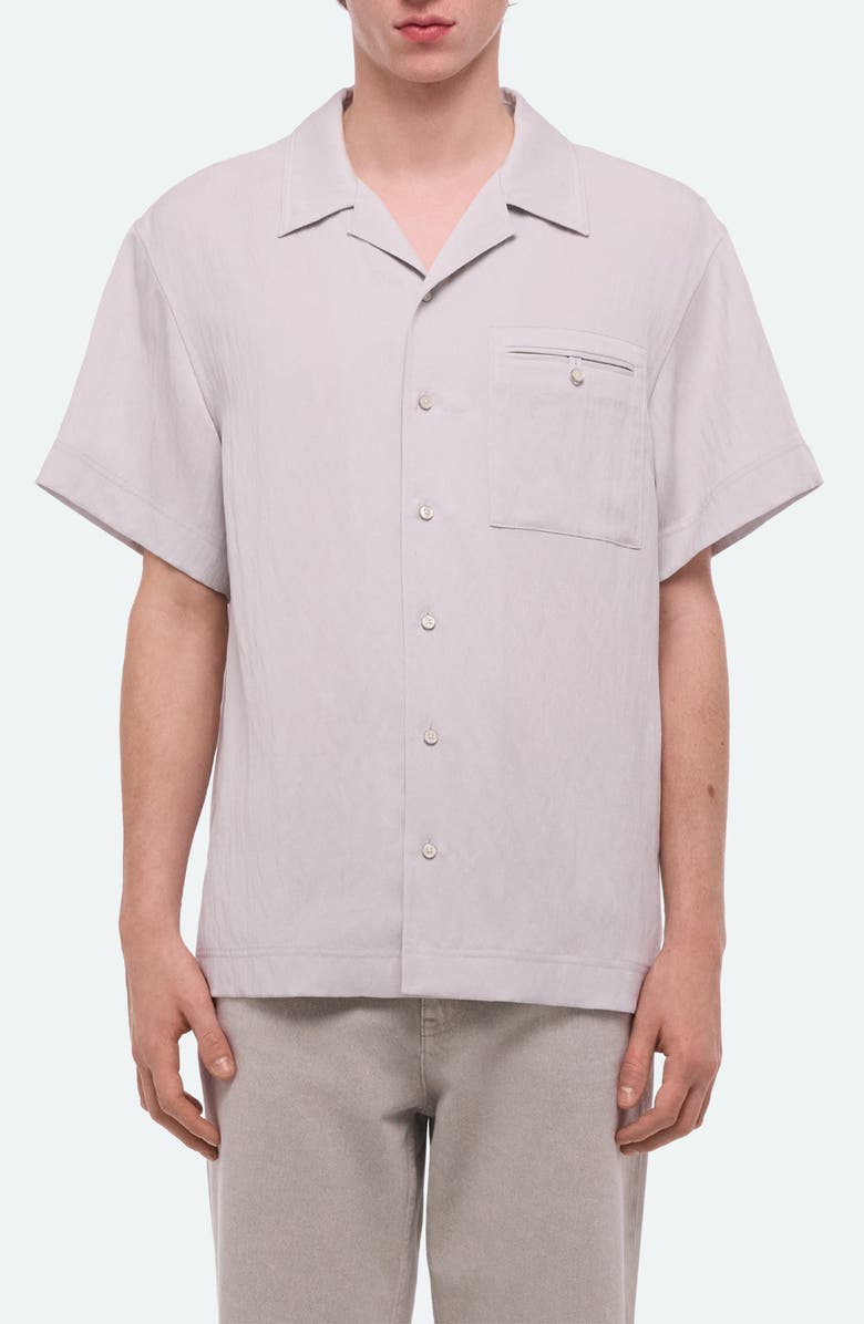 Helmut Lang Solid Camp Shirt, Main, color, Ice