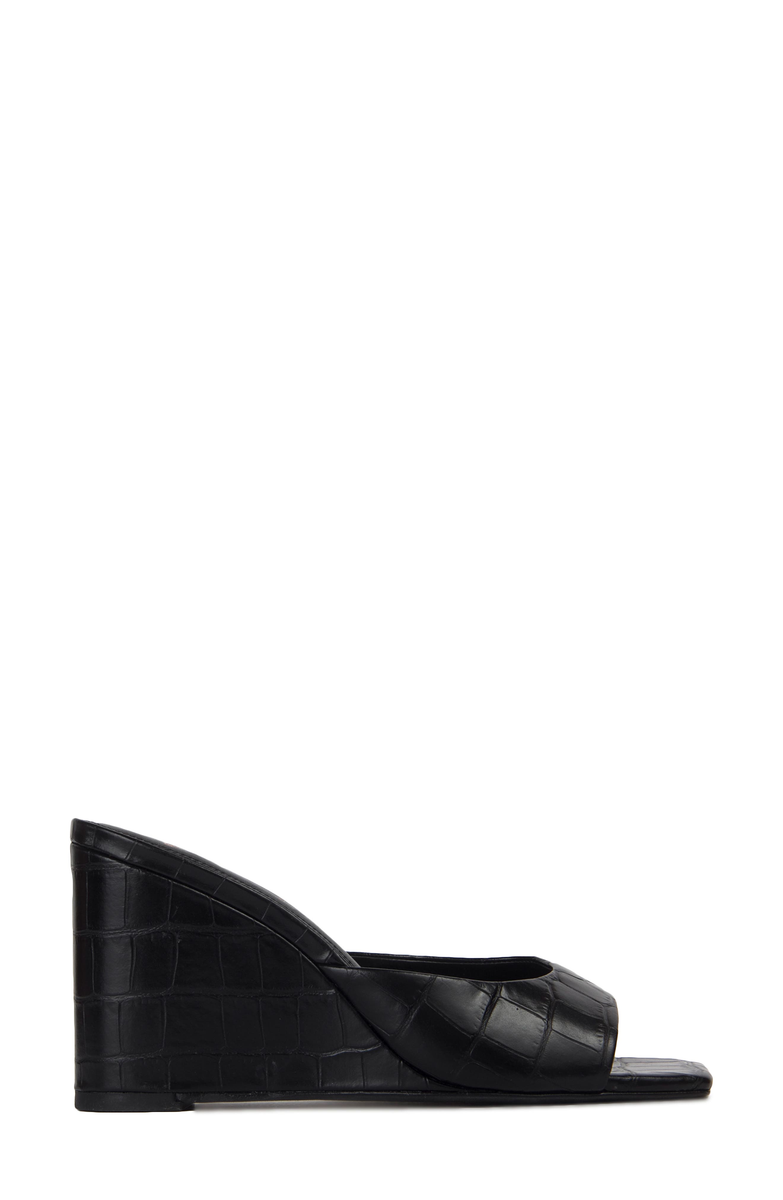 BLACK SUEDE STUDIO Paloma Wedge Sandal, Alternate, color, 