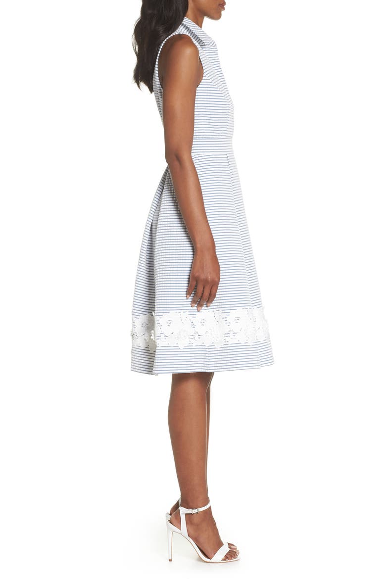 Halter Shirtdress, Alternate, color, BLUE/ WHITE