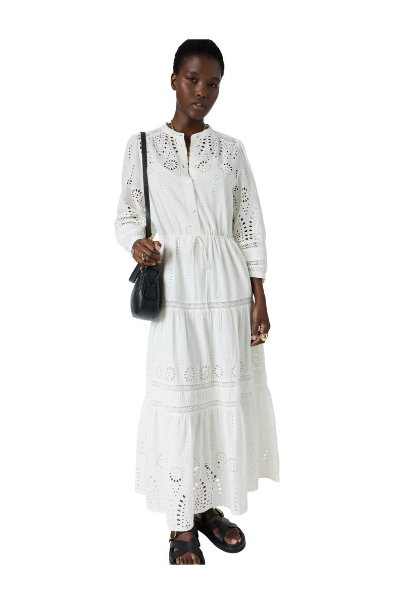GERARD DAREL Rhonie Openwork Embroidered Maxi Dress, Alternate, color, Ecru