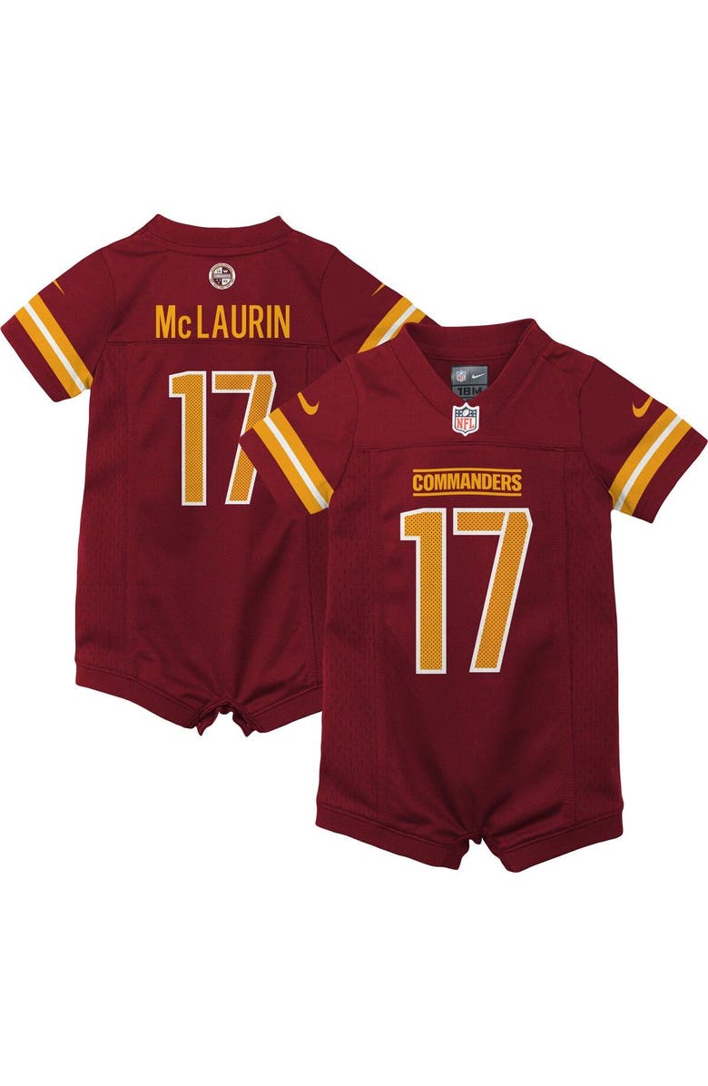 Nike Newborn & Infant Nike Terry McLaurin Burgundy Washington Commanders Game Romper Jersey, Main, color, Burgundy
