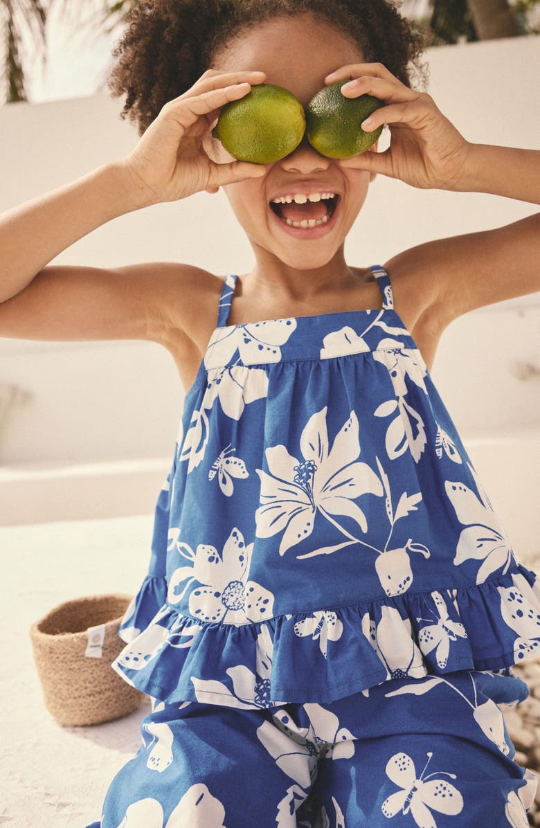 NEXT Kids' Floral Print Tank & Pants Set, Alternate, color, Blue