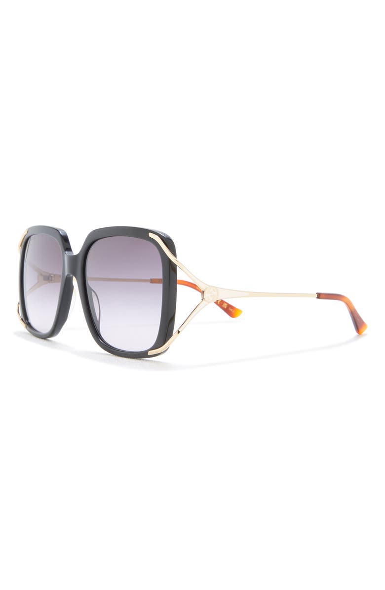 Gucci 56mm Oversize Square Sunglasses, Alternate, color, 