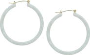 OLIVIA WELLES Speckled Resin Hoop Earrings