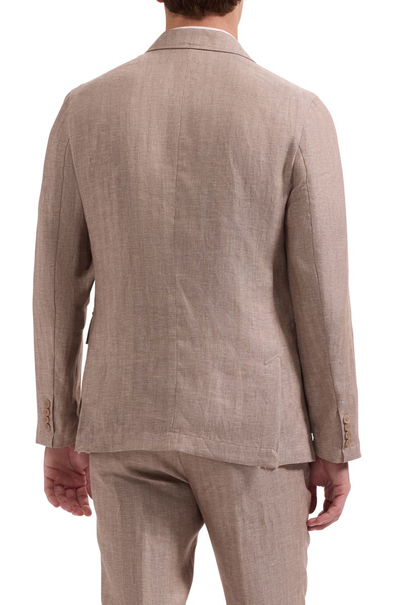 Bugatchi Linen Safari Jacket, Alternate, color, Tobacco