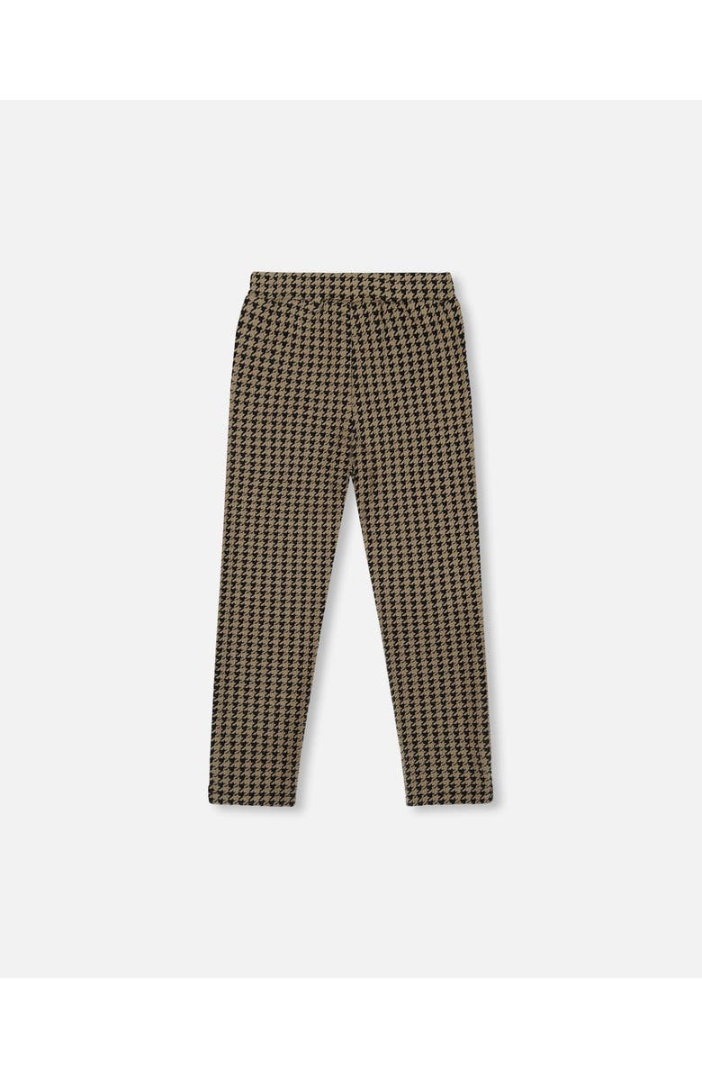 Deux par Deux Jacquard Knit Pant with Welt Pocket, Alternate, color, Black And Beige
