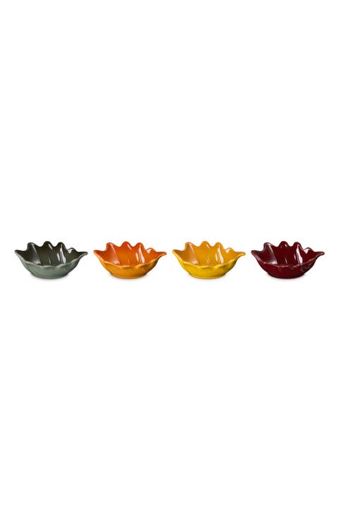 4-Piece Set Mini French Leaf Bowls