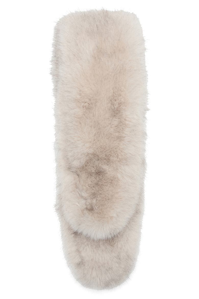 Faux Fur Shawl Scarf, Alternate, color, BEIGE