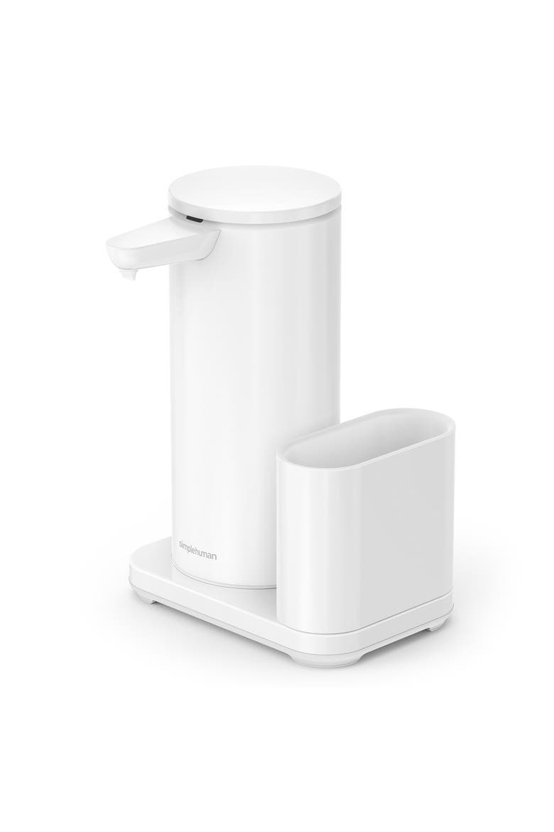 Rechargeable Liquid Soap Sensor Pump & Caddy, Main, color, WHITE