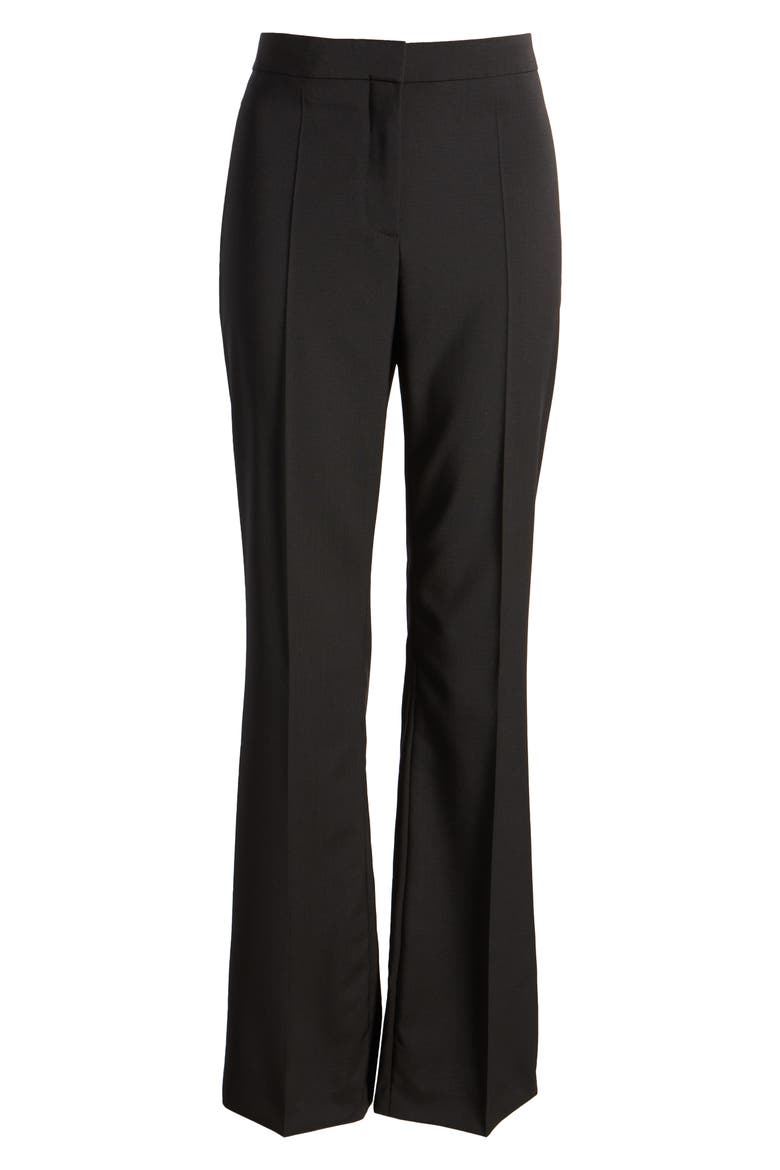 Tuleah Wool Flare Pants, Alternate, color, BLACK