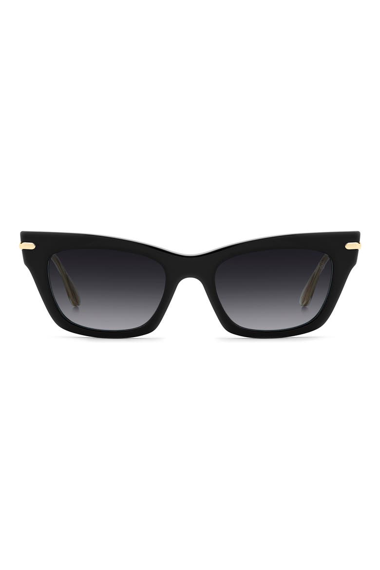 52mm Cat Eye Sunglasses, Main, color, BLACK