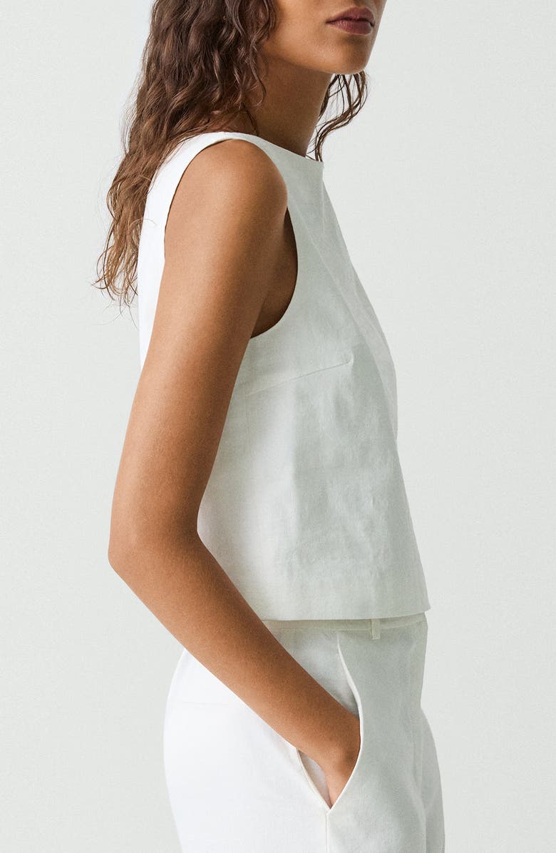 Theory Boat Neck Sleeveless Shell, Alternate, color, White