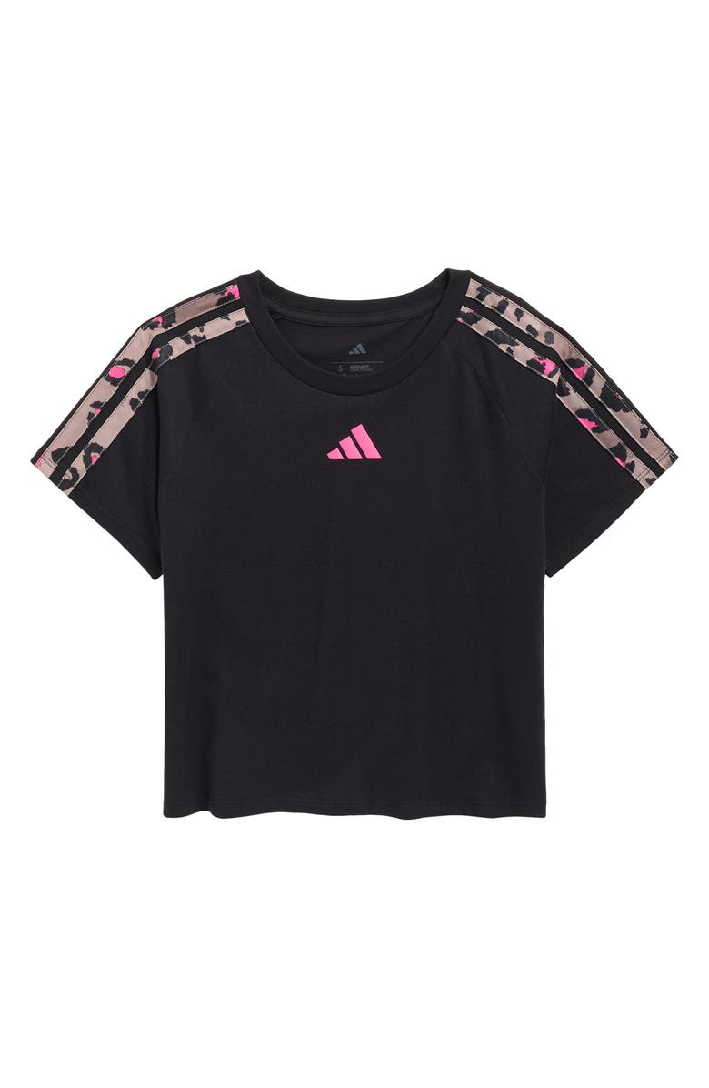 adidas Kids' 3-Stripe Raglan T-Shirt, Main, color, 