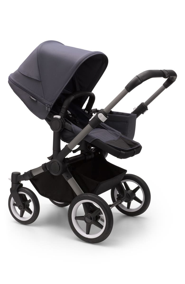 Bugaboo Donkey 5 Mono Stroller with Bassinet, Alternate, color, Graphite/ Stormy Blue