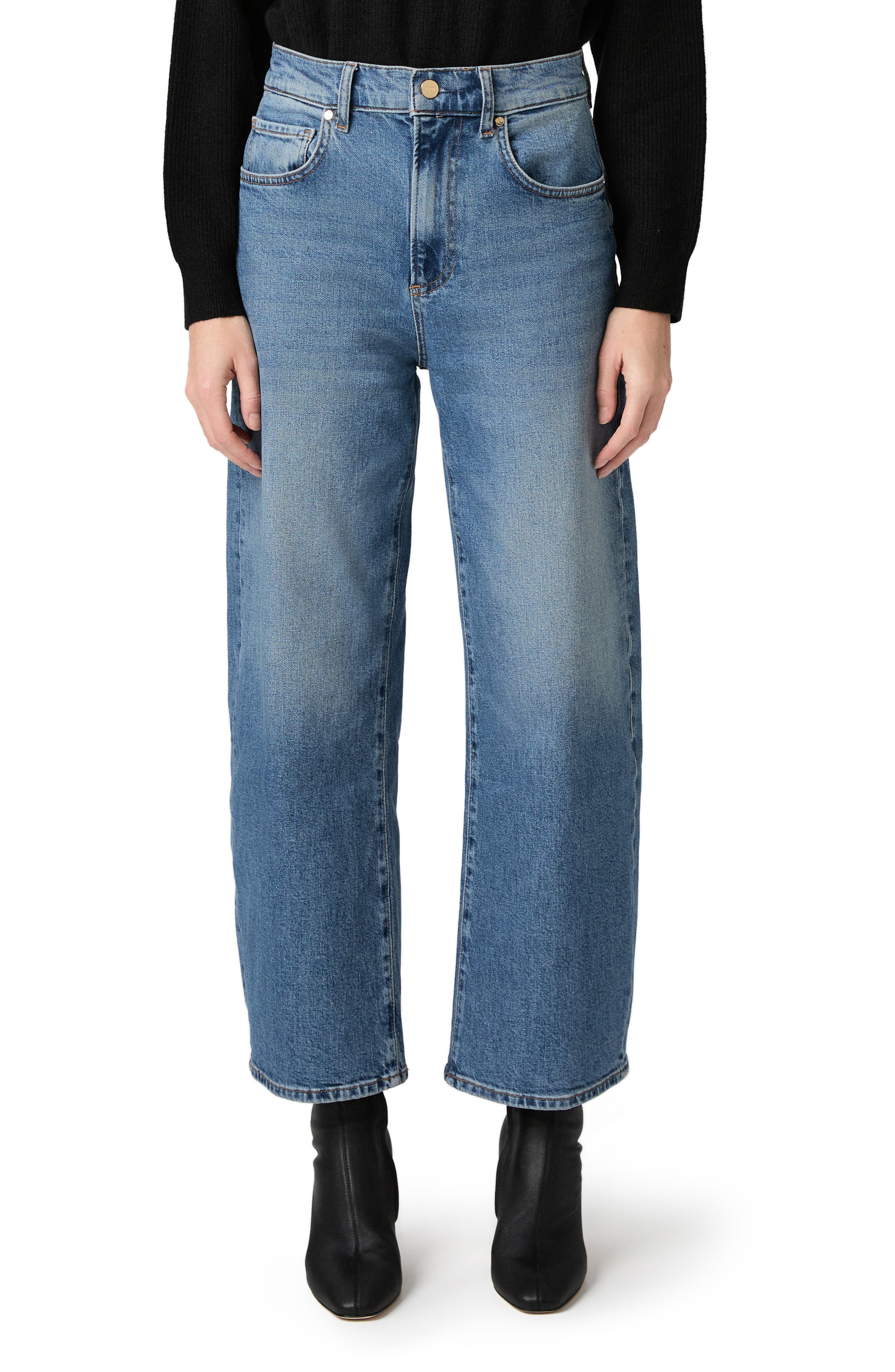 Arellia High Waist Ankle Barrel Jeans